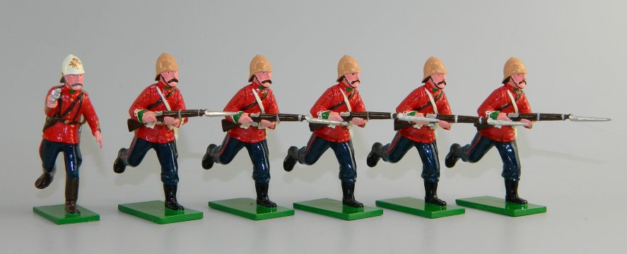 24th Foot Advancing - Officer & 5 Soldiers