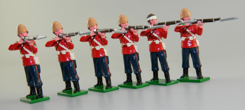 "The Firing Set" 6 Privates Standing Firing - 24th Regt., Zulu War