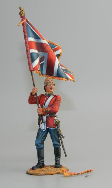 British 24th Foot Standard Bearer with Queen's Colors