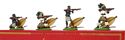 Zulu Warriors Firing - 4 Gloss Figures