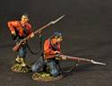 Two Infantry Firing & Loading, 11th Regiment New York Volunteer Infantry Zouaves