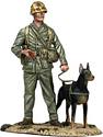 U.S.M.C. Dog Handler with Dog, 1942-45