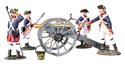 British Royal Artillery 6 Pound Gun with 4 Man Crew