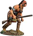Native American Warrior Advancing Crouched Down