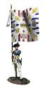 French Royal Deux-Ponts Ensign with Color, 1781