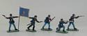 Plastic American Civil War Foot Set - Union Battle Flag