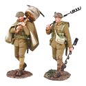 "The Work Party" Set #2 - 1916-18 British Infantry with 'Pig Tails' and Walking with Barbed Wire Roll