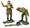 "Gas Lads! Gas!" British Officer Yells Warning while Soldier Dons His Mask 1917-18