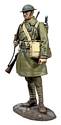 U.S. Infantry Doughboy Standing in Greatcoat, 1918