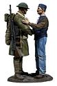 "Welcome!" French Village Man Greeting U.S. Infantry Doughboy, 1918
