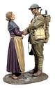 "Bless You" French Village Woman Greeting U.S. Infantry Doughboy, 1918