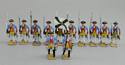 American Revolution Soldiers, Officer & Flagbearer