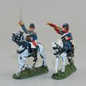 Mounted Officer and Bugler in Kepis