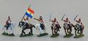 Mounted Napoleonic Cuirassiers with Flag of Paraguay