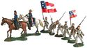 "Baptism at Manassas" Jackson and Officer Mounted, Company Colors and Regimental Colors, 4 Infantry, 10 Piece Set