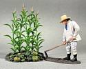 "Tending the Crops" Farmer Hoeing, 1770-1820