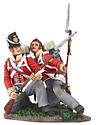 "Die Hard" Britsih 44th Foot Kneeling to Meet Cavalry & British 44th Foot Kneeling Wounded