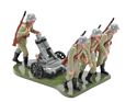 German Light Mortar and 3 Figures