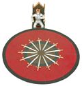Round Table and King Arthur with Throne