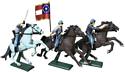 American Civil War Confederate Cavalry Set #1 - 3 Mounted Figures