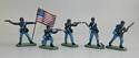 American Civil War Union U.S.C.T. Infantry Set with 4th Regt Flag - 5 Foot Figures