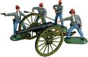 10 Pound Parrott Cannon with 4 Confederate Artillery Crew