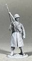 U.S. Infantry in Raincoat Standing with M1 on Hip, 1943-45