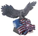 Bronze Eagle with American Flag