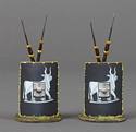 Two Roman Shields - Black