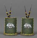 Two Roman Shields - Green