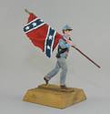 Confederate Flagbearer Running - Wooden Base