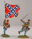 Confederate Flagbearer & Charging Officer