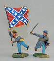 Confederate Flagbearer & Charging Officer