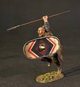 Germanic Cherusci Warrior Advancing with Spear & Shield