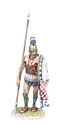 Greek Hoplite Standing with Dory and Shield Curtain