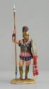Greek Hoplite Standing with Dory and Shield Curtain
