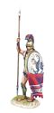 Greek Hoplite Standing with Dory and Shield Curtain