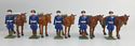 Dismounted China Marines w/Horses – Five At Attention in Dress Blues w/Fur Caps