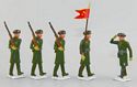 China Legation Guard Marines in Overcoats & Fur caps - Officer, Guidon & 3 Marching