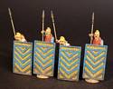 Four Persian Sparabara Spearmen