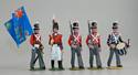 British Redcoats Officer, Flagbearer, Drummer & 2 Soldiers