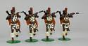 Four Zulu Warriors Running with Rifles