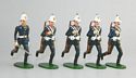 Five Advancing - Officer & 4 Infantry