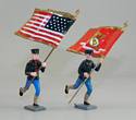 Boxer Rebellion USMC Flagbearers Running