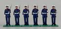 US Marines in Dress Blues at Left Shoulder Arms