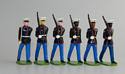 Sergeant & 5 Marines Marching at Right Shoulder Arms - Dress Blues
