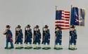 7th Wisconsin, 2 Flagbearers, Officer & 4 Infantrymen