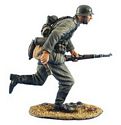 German Heer Infantry Running with Rifle and Grenade