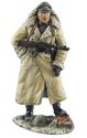 German Hauptmann in Russian Fur Lined Greatcoat with PPSH 41