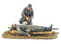 German Medic Treating Soldier in Stretcher - 1/35th Scale